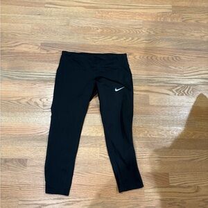 Nike black womens capri  Leggings with White Logo